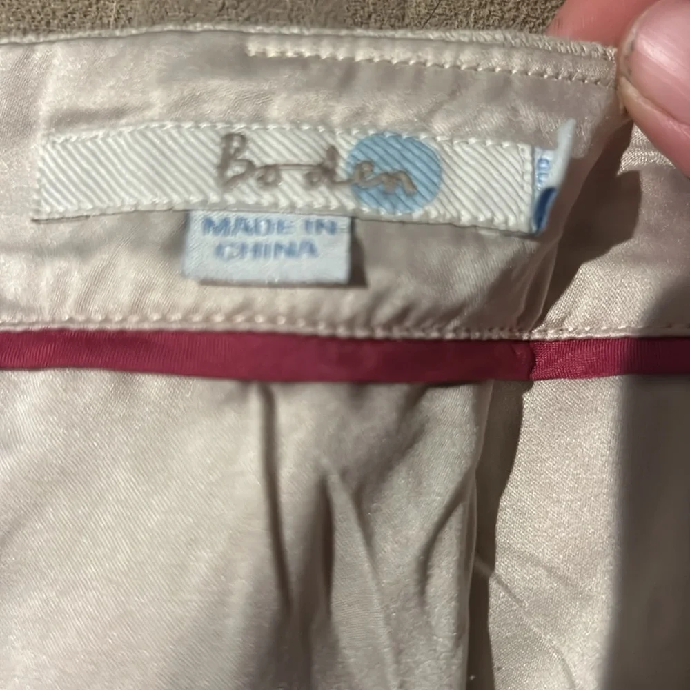Boden Pink Embroidered Diamond Mini Skirt Stone Geometric US 6P Petite‎